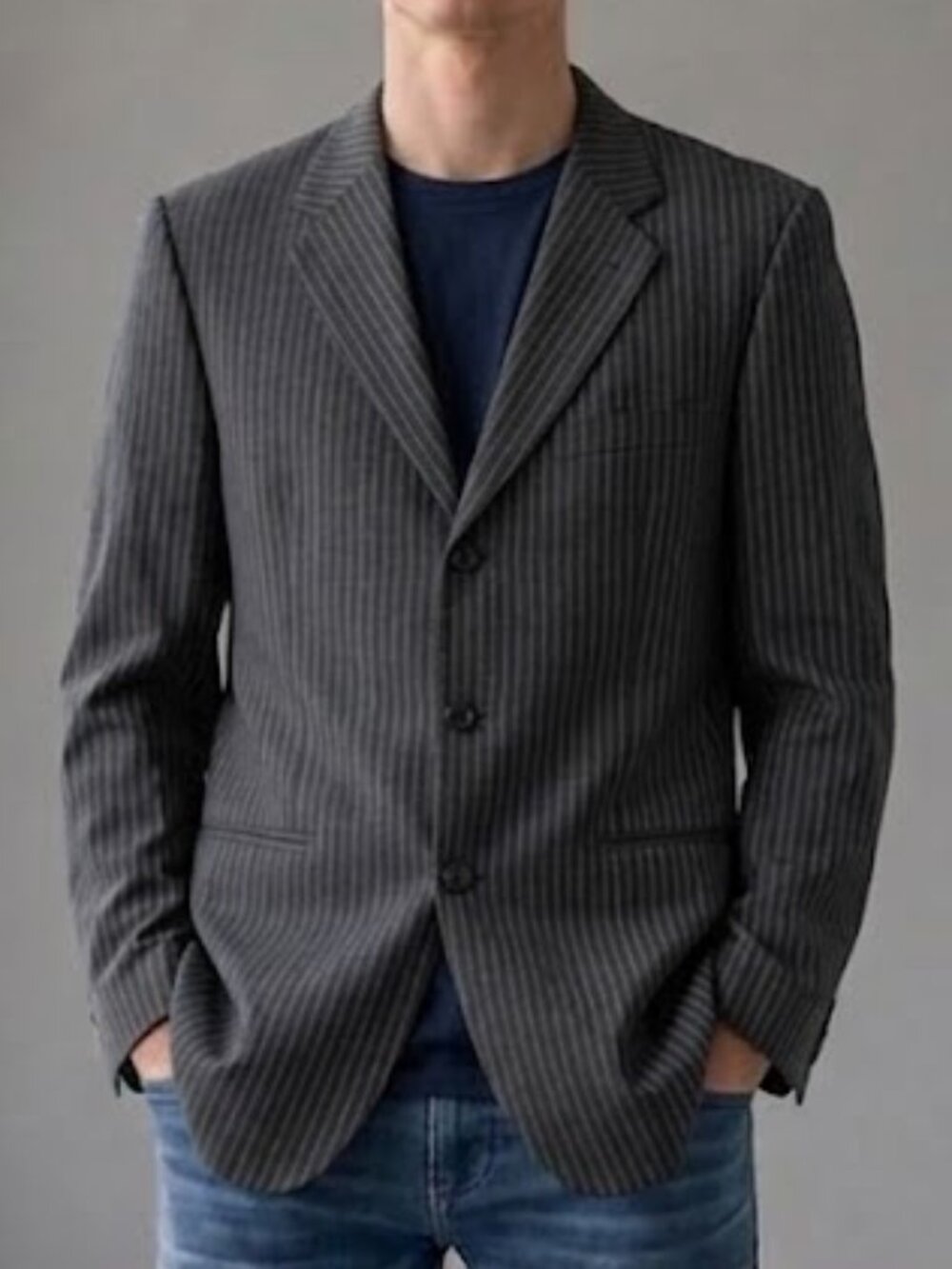 Hugo Boss Vinci/Lucca Brown Pin Stripe Wool Blazer Sport Coat Jacket Men's 42 R